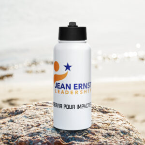 stainless steel water bottle with a straw lid